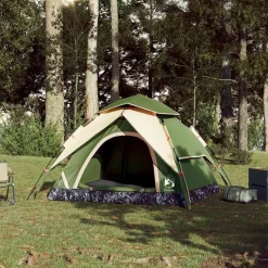 vidaXL Koepeltent 3-persoons snelontgrendeling groen