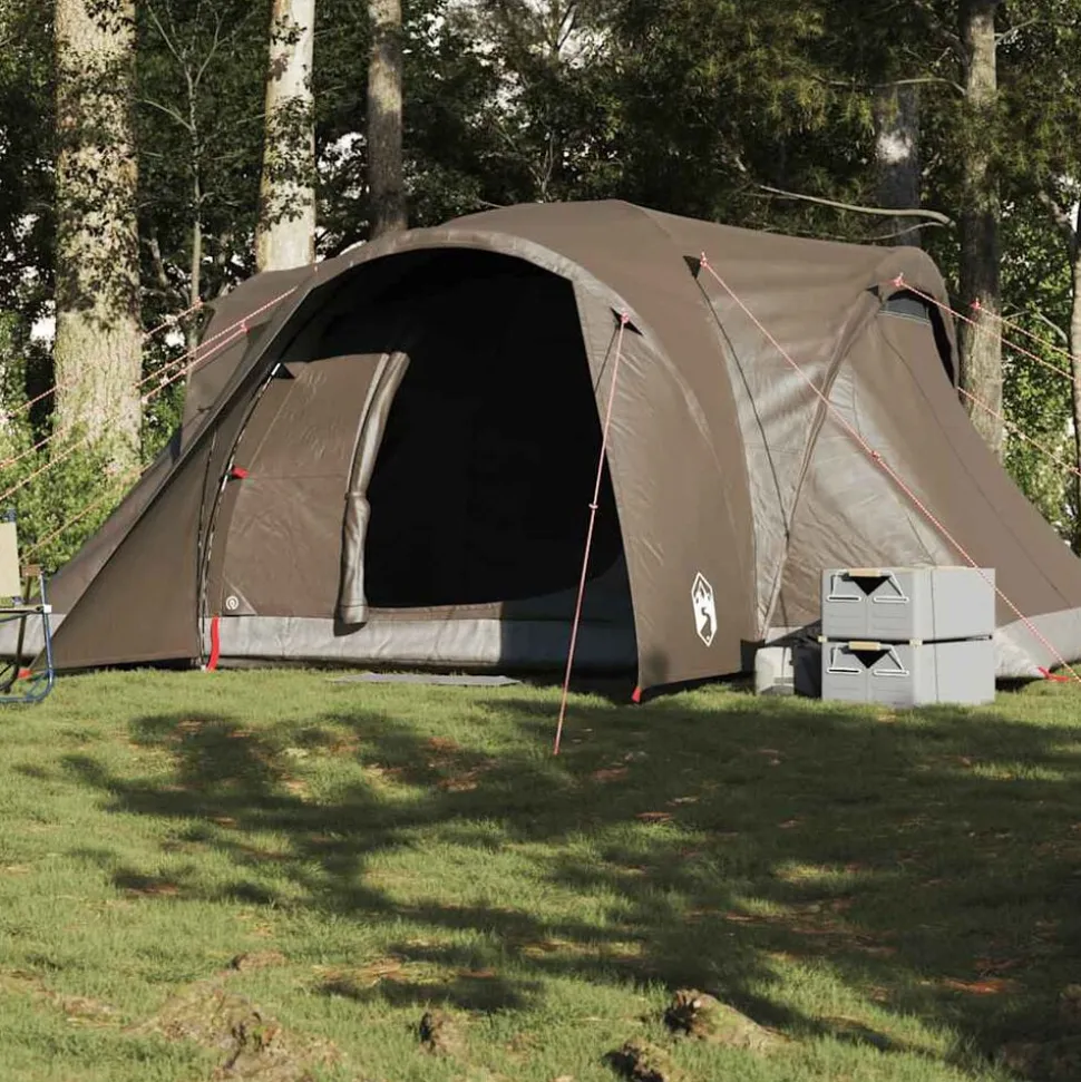 vidaXL Koepeltent 6-persoons waterdicht bruin