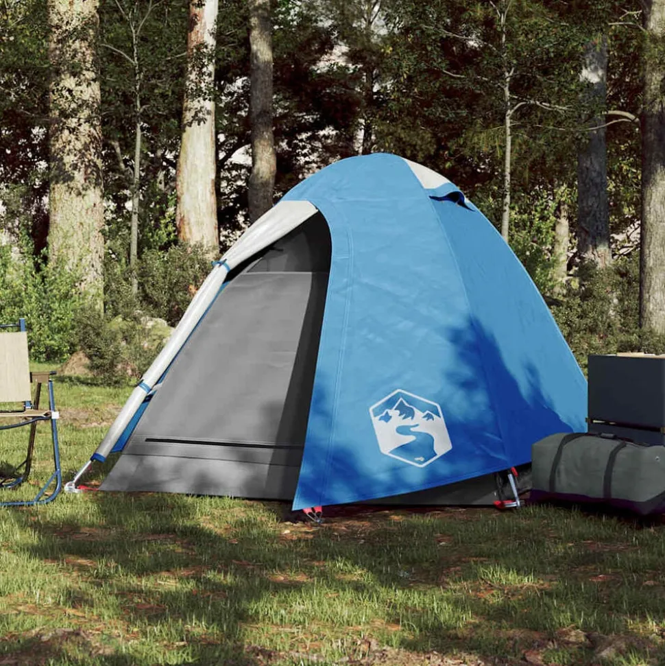 vidaXL Koepeltent 2-persoons waterdicht blauw