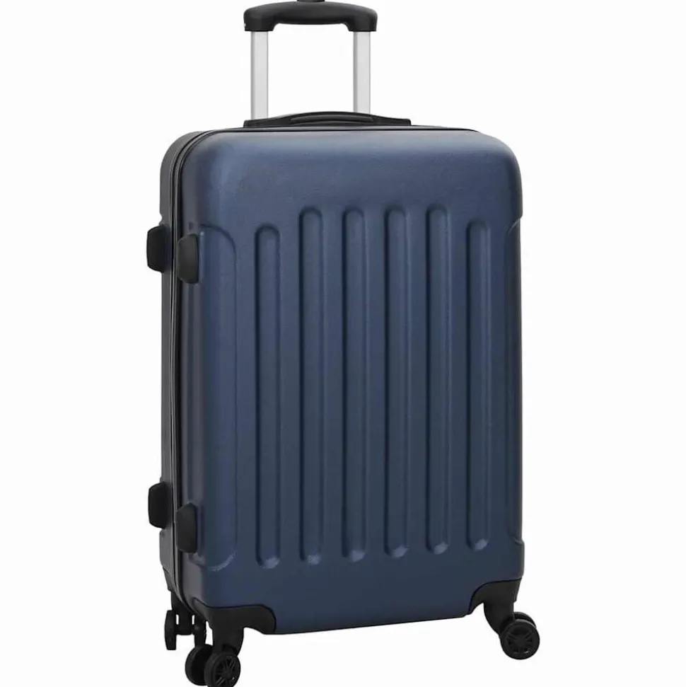 vidaXL Koffer met slot 3 pcs Donkerblauw 50 x 31 x 78 cm ABS Kunststof