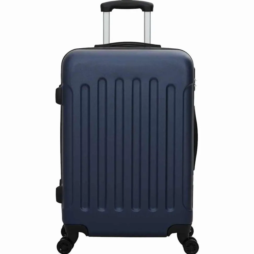 vidaXL Koffer met slot 3 pcs Donkerblauw 50 x 31 x 78 cm ABS Kunststof