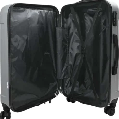 vidaXL Koffer met slot 3 pcs Zilver 50 x 31 x 78 cm ABS Kunststof