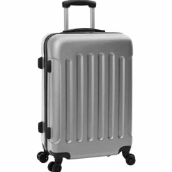 vidaXL Koffer met slot 3 pcs Zilver 50 x 31 x 78 cm ABS Kunststof