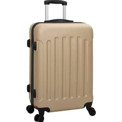 vidaXL Koffer met slot 3 pcs champagne 50 x 31 x 78 cm ABS Kunststof
