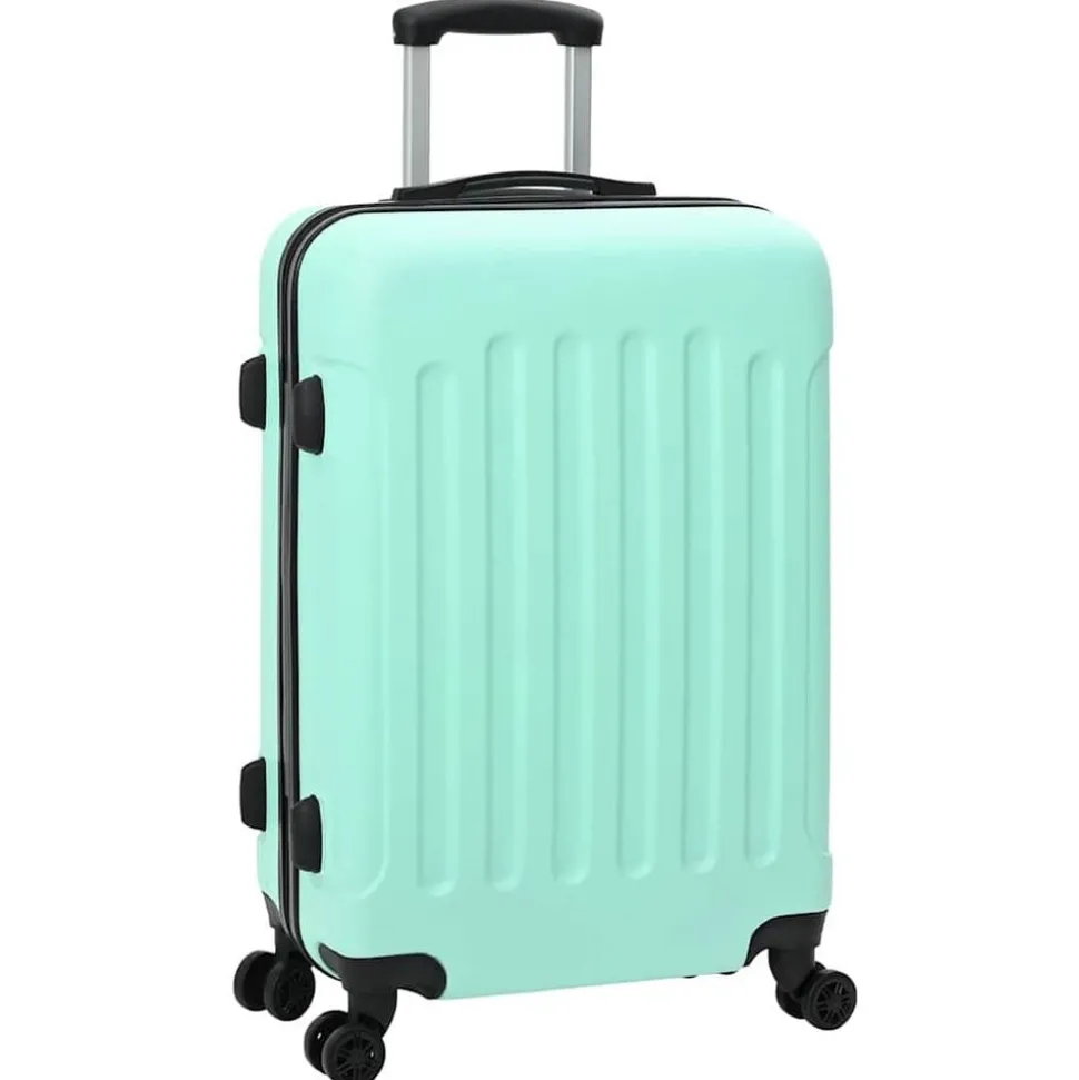 vidaXL Koffer met slot 3 pcs Mintgroen 50 x 31 x 78 cm ABS Kunststof