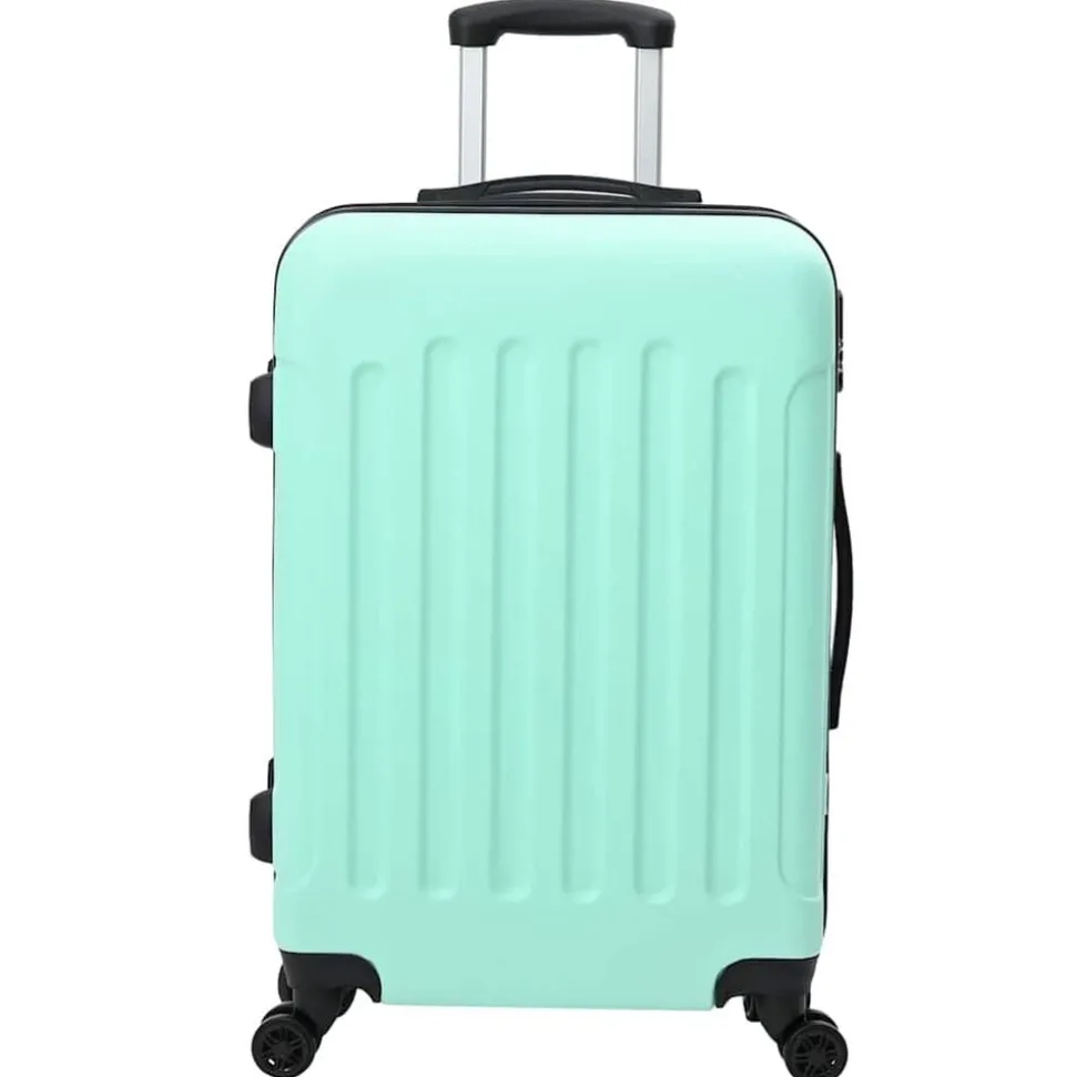 vidaXL Koffer met slot 3 pcs Mintgroen 50 x 31 x 78 cm ABS Kunststof
