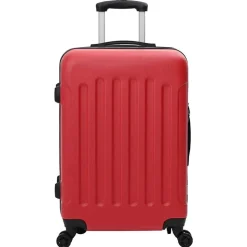 vidaXL Koffer met slot 3 pcs Rood 50 x 31 x 78 cm ABS Kunststof