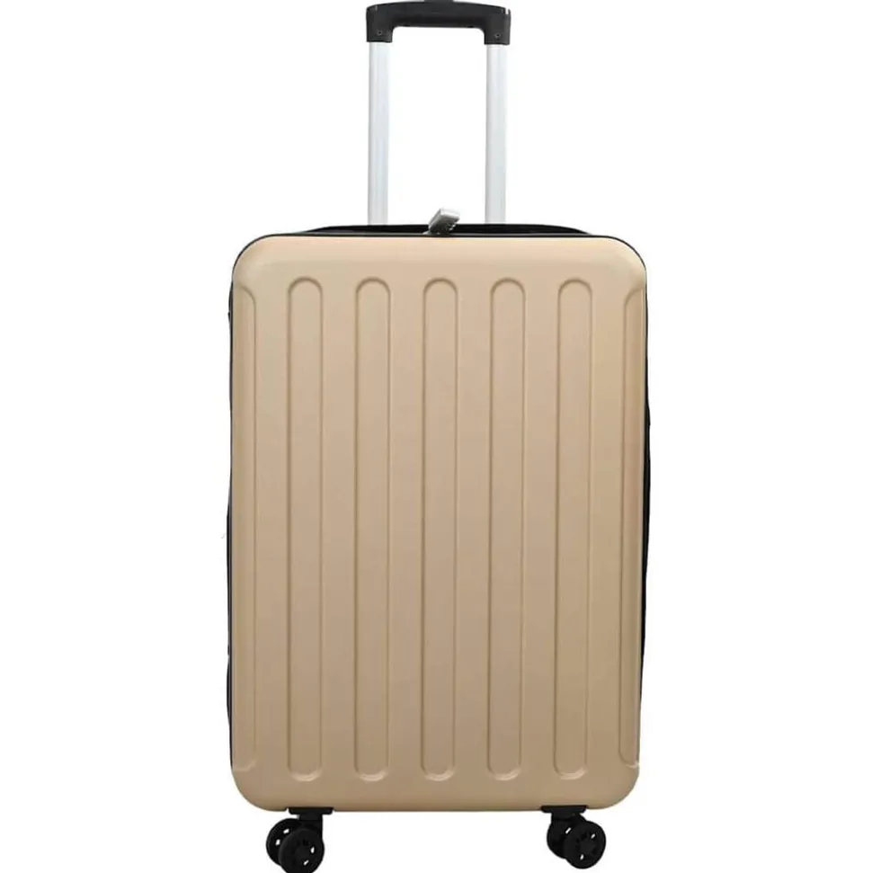 vidaXL Koffer met slot champagne 34 x 23 x 55.5 cm ABS Kunststof