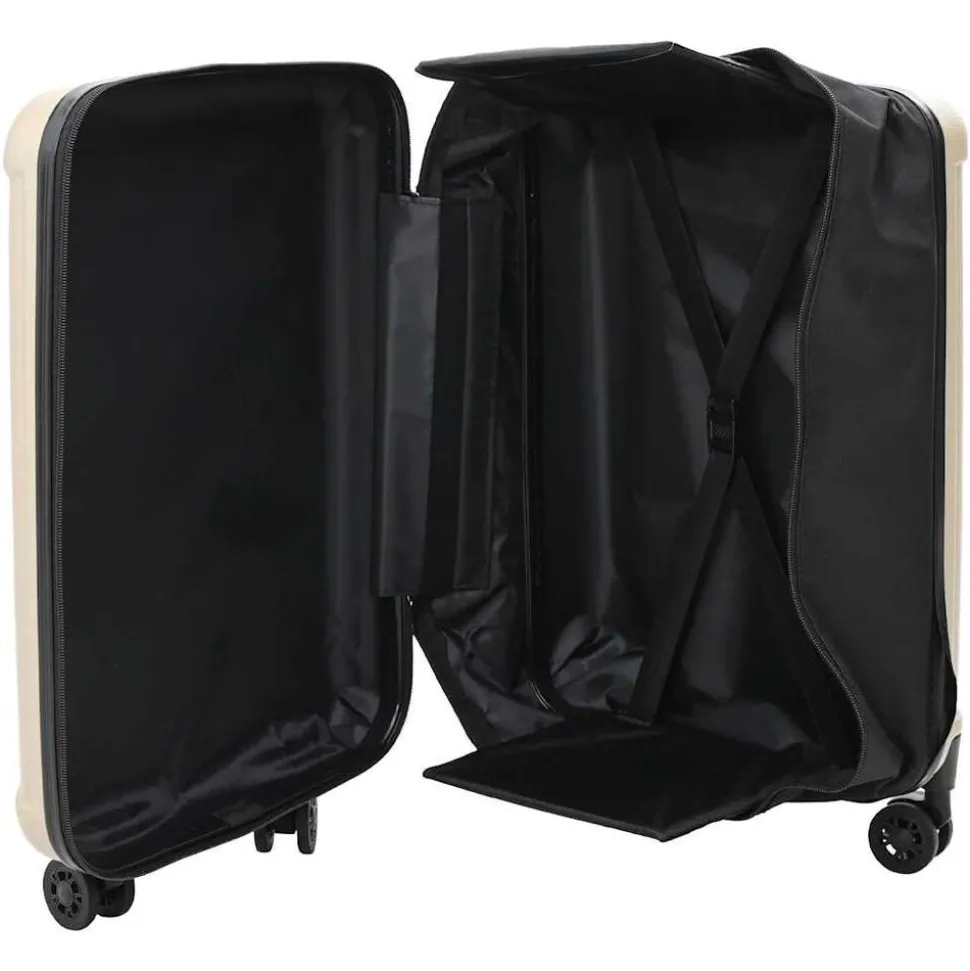 vidaXL Koffer met slot champagne 34 x 23 x 55.5 cm ABS Kunststof