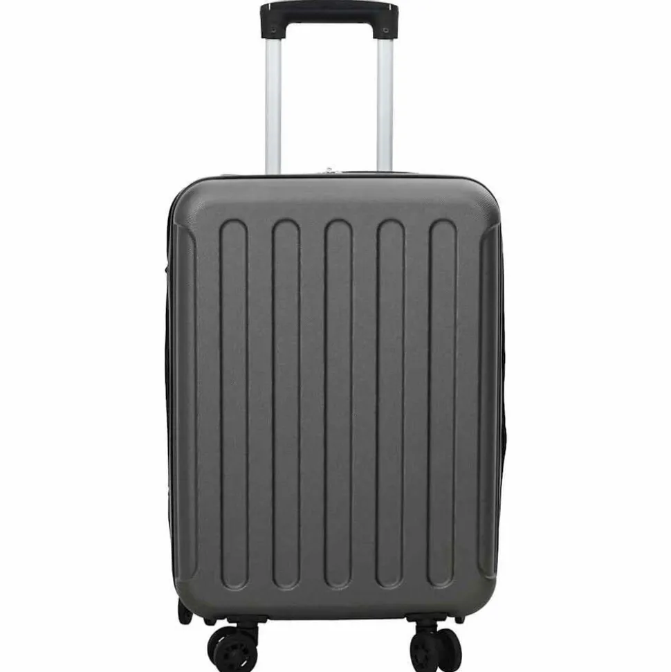 vidaXL Koffer met slot Donkergrijs 34 x 23 x 55.5 cm ABS Kunststof