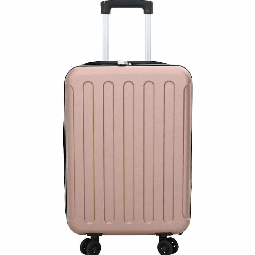 vidaXL Koffer met slot Roségoud 34 x 23 x 55.5 cm ABS Kunststof