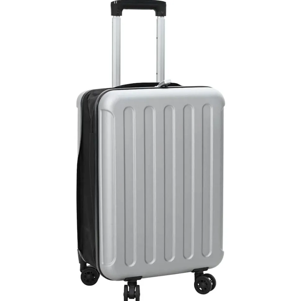 vidaXL Koffer met slot Zilver 34 x 23 x 55.5 cm ABS Kunststof