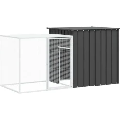 vidaXL Konijnenhok 200x91x100 cm gegalvaniseerd staal antracietkleurig