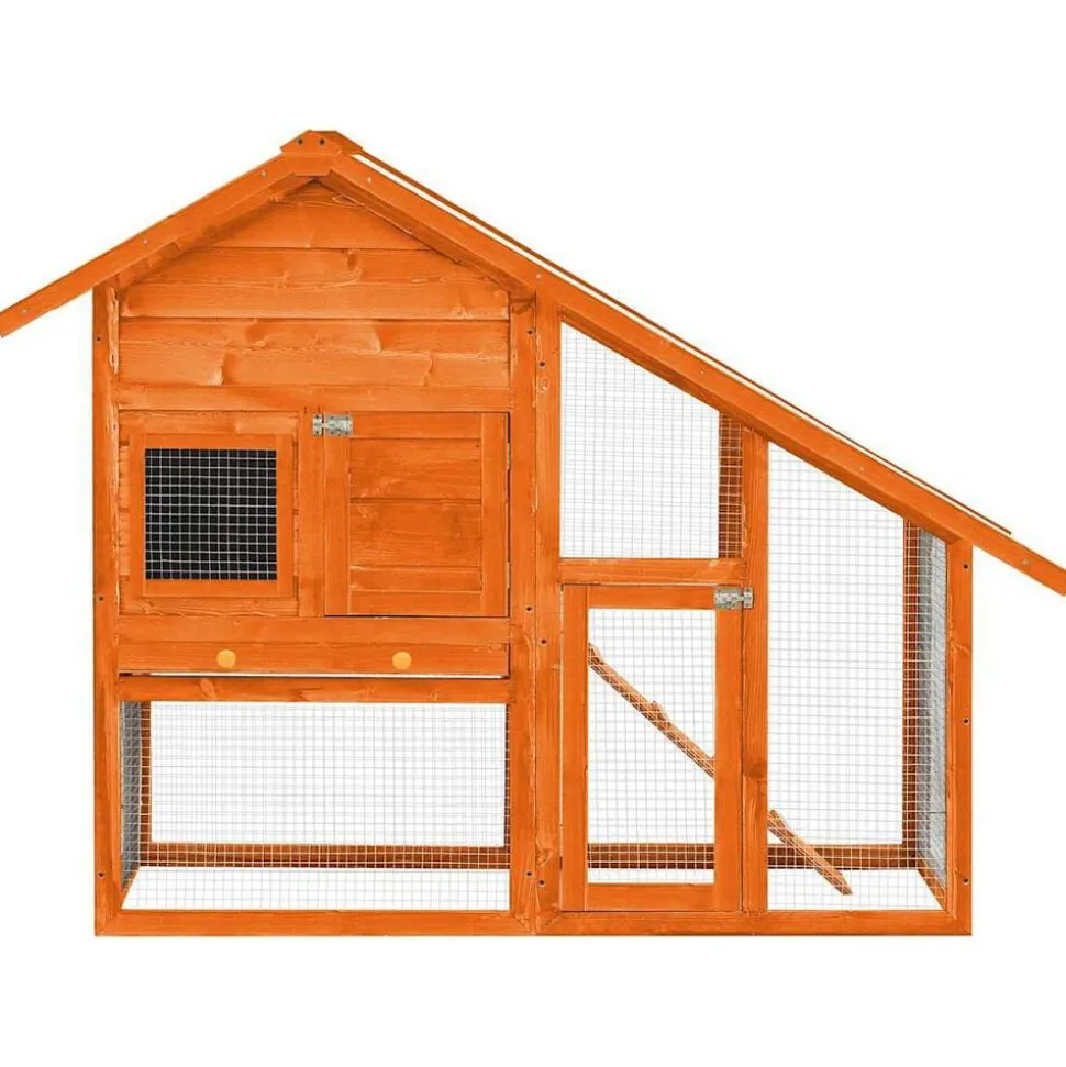 vidaXL Konijnenhok 140x63x120 cm massief vurenhout