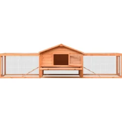 vidaXL Konijnenhok 310x70x87 cm massief grenen- en vurenhout