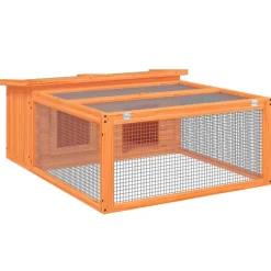 vidaXL Konijnenhok 117,5x97x47,5 cm massief grenenhout bruin