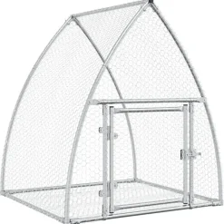 vidaXL Konijnenhok 105x100x120 cm gegalvaniseerd staal zilverkleurig