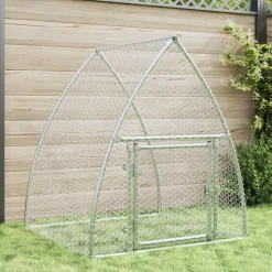 vidaXL Konijnenhok 105x100x120 cm gegalvaniseerd staal zilverkleurig