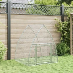 vidaXL Konijnenhok 105x100x120 cm gegalvaniseerd staal zilverkleurig