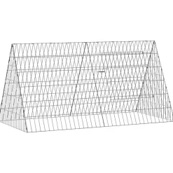 vidaXL Konijnenkooi Zilver 650 x 55 x 55 cm Gegalvaniseerd staal