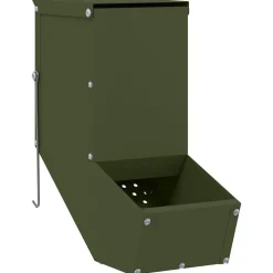 vidaXL Konijnenvoer Olijf Groen 12,5 x 26 x 28,5 cm Koudgewalst Staal