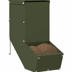 vidaXL Konijnenvoer Olijf Groen 12,5 x 26 x 28,5 cm Koudgewalst Staal