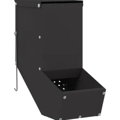 vidaXL Konijnenvoer Zwart 12,5 x 26 x 28,5 cm Koudgewalst Staal
