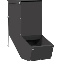 vidaXL Konijnenvoer Zwart 12,5 x 26 x 28,5 cm Koudgewalst Staal
