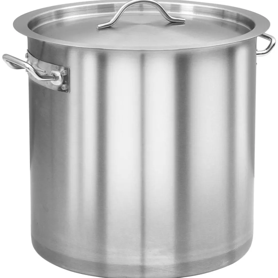 vidaXL Kookpan 26 L 32x32 cm roestvrij staal