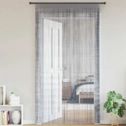 vidaXL Koordgordijnen 2 st 100x250 cm lichtgrijs