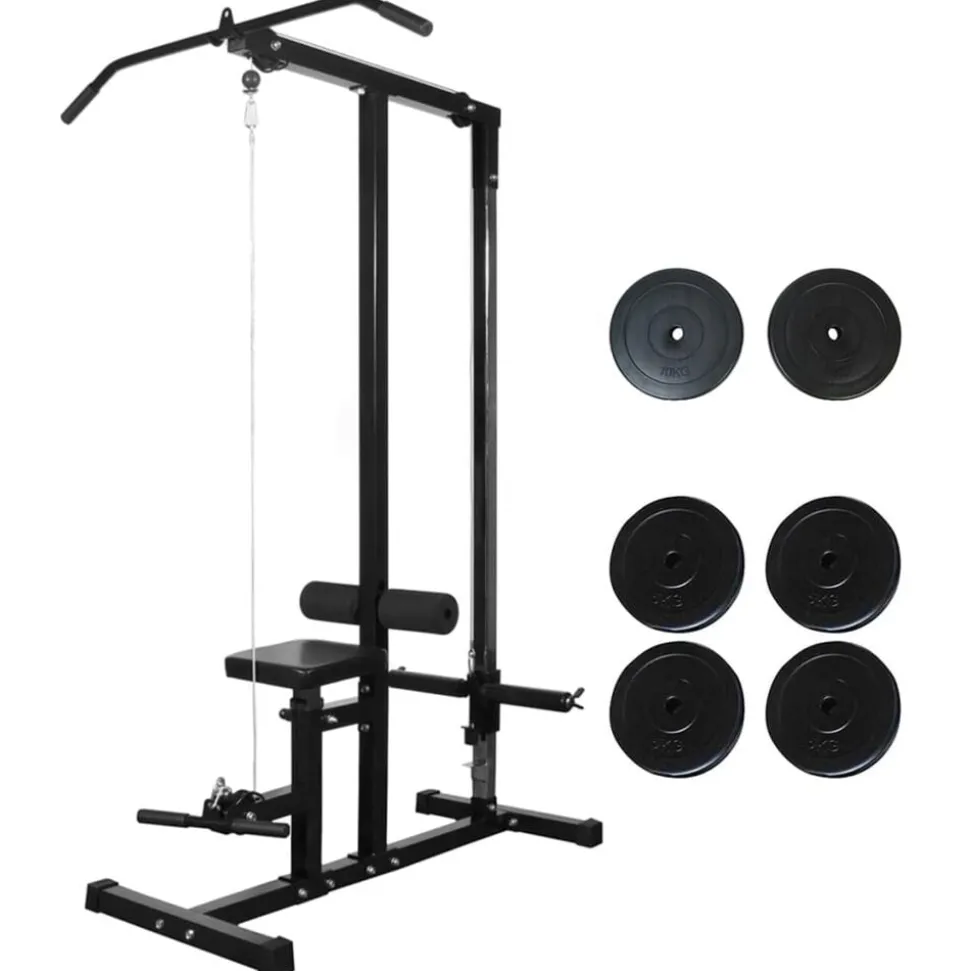 vidaXL Krachttoren met gewichtsschijven 40 kg