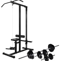 vidaXL Krachttoren met halterset 30,5 kg
