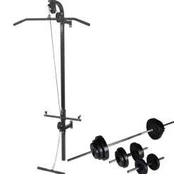 vidaXL Krachttoren voor aan de wand met halterset 30,5 kg