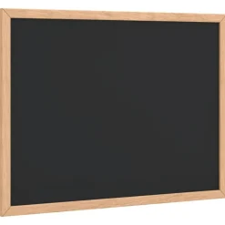 vidaXL Krijtbord met massief grenenhouten frame 40x30 cm zwart