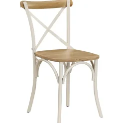 vidaXL Kruisstoelen 2 st massief mangohout wit