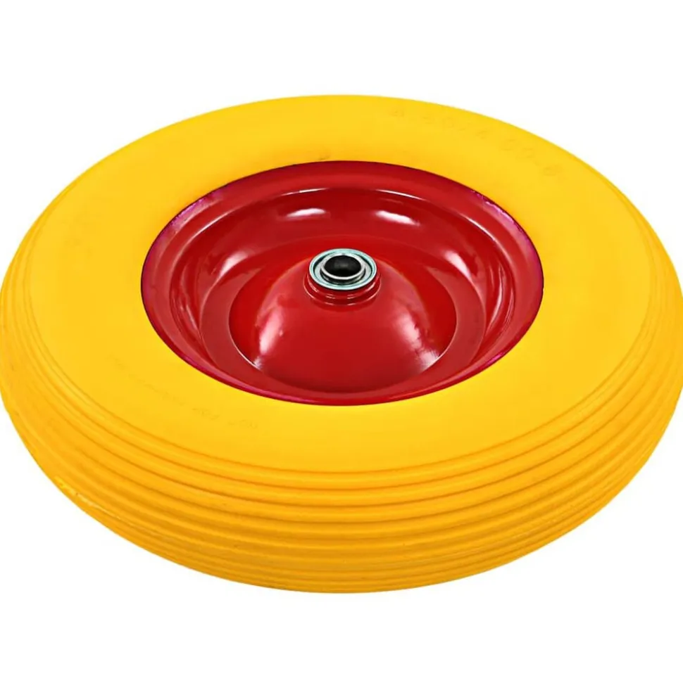 vidaXL Kruiwagenwiel met as 4,00-8 390 mm massief PU