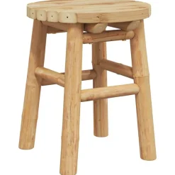 vidaXL Kruk Bamboe Natuurlijk 30 x 30 x 36 cm Bamboe
