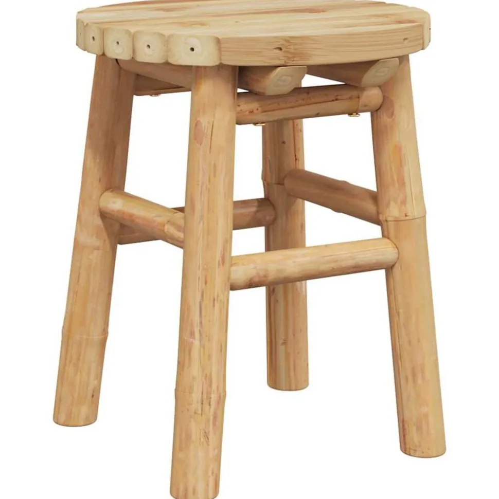 vidaXL Kruk Bamboe Natuurlijk 30 x 30 x 36 cm Bamboe