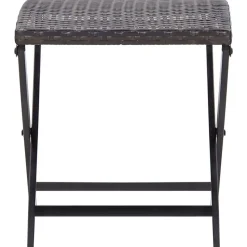 vidaXL Kruk inklapbaar poly rattan bruin