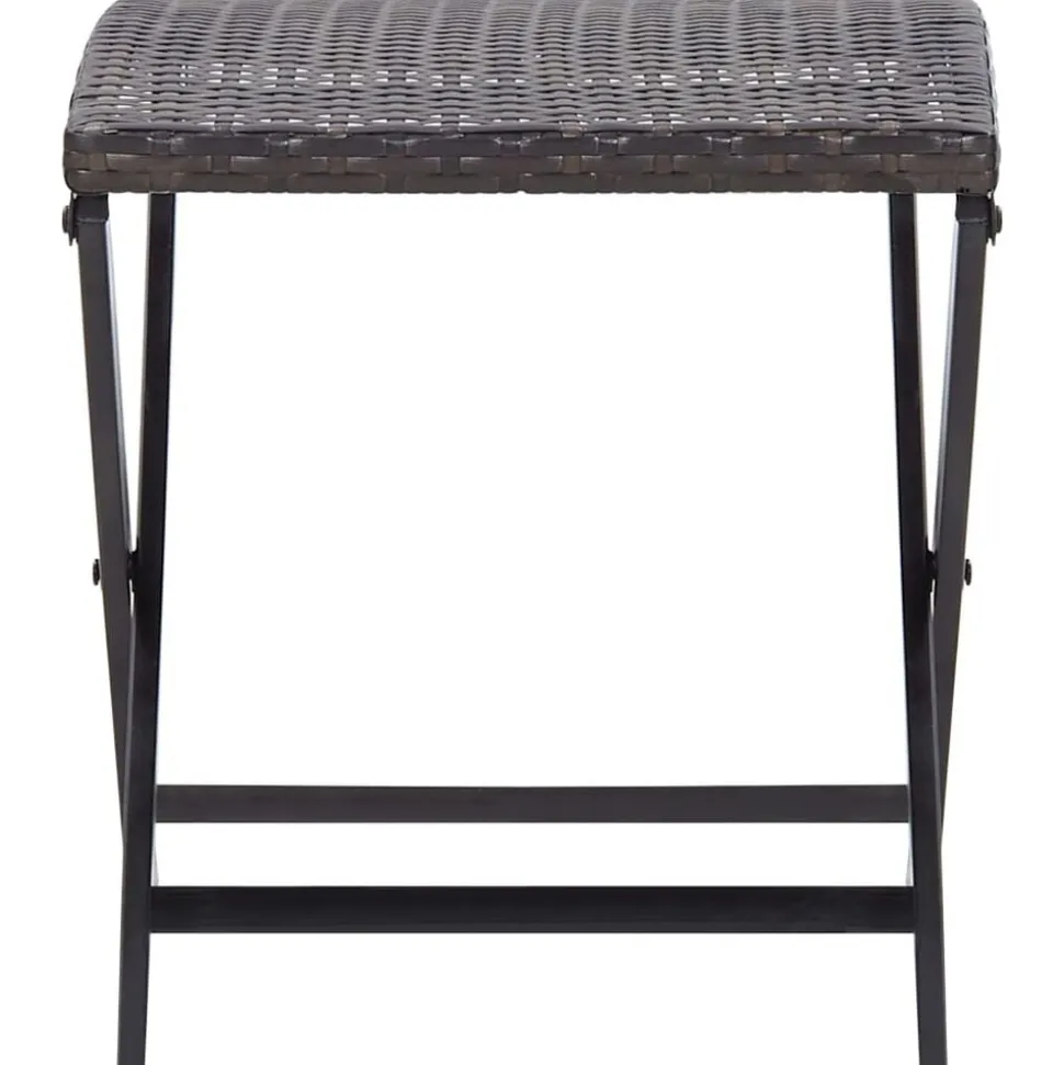 vidaXL Kruk inklapbaar poly rattan bruin