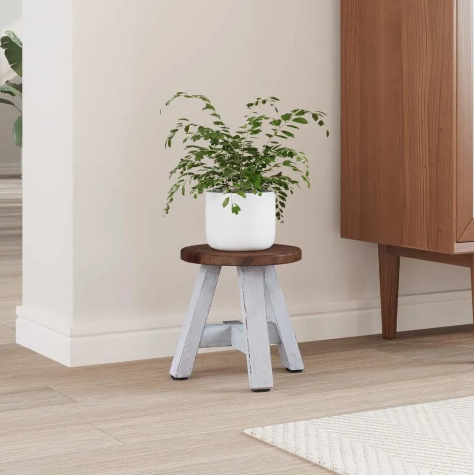 vidaXL Kruk Naturel 22 x 22 x 24 cm Mahoniehout