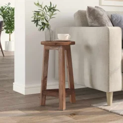 vidaXL Kruk Naturel 28 x 28 x 50 cm Mahoniehout
