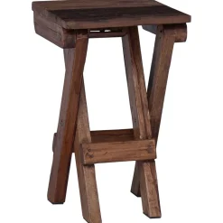 vidaXL Kruk Naturel 30 x 30 x 48 cm Massief gerecycled hout