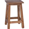 vidaXL Kruk Naturel 30 x 30 x 47 cm Mahoniehout