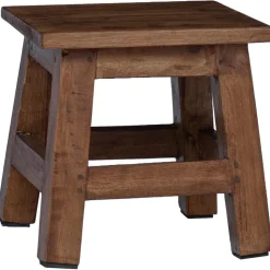 vidaXL Kruk Naturel 26 x 26 x 26 cm Mahoniehout