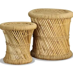 vidaXL Krukken 2 st bamboe en jute