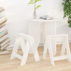vidaXL Krukken 2 st 40x40x45 cm massief grenenhout wit