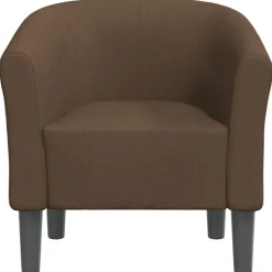 vidaXL Kuipstoel stof bruin