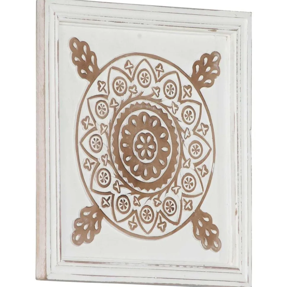 vidaXL Kunst Decoratie 2 pcs Bruin en wit 40 x 40 x 1,5 cm