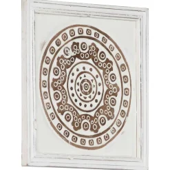 vidaXL Kunst Decoratie 2 pcs Bruin en wit 40 x 40 x 1,5 cm